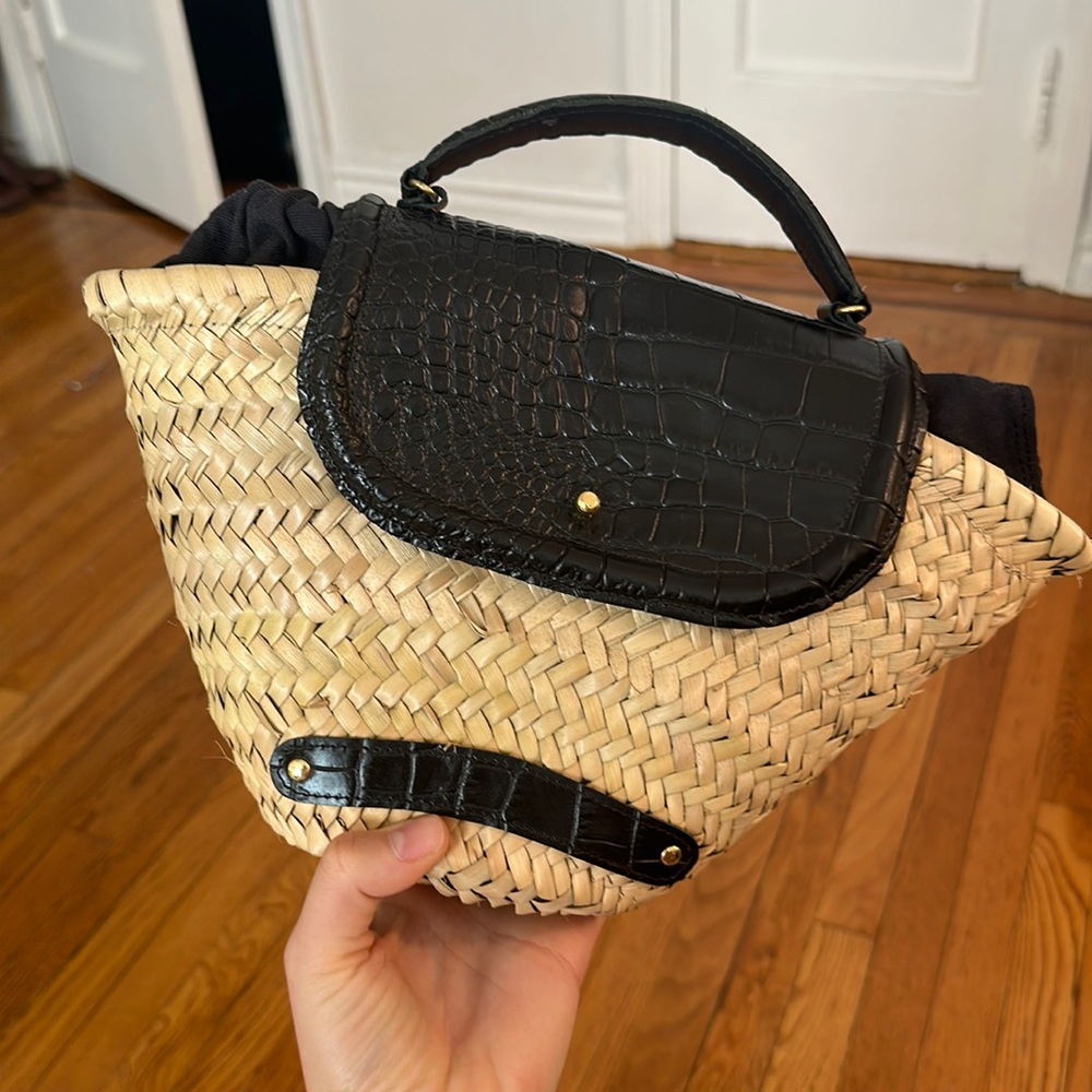French woven handbag